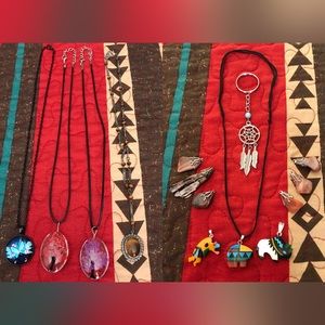 ✨ Medley of Jewelry ✨ Butterfly Fetishes Rocks Tiger Eye Dream Catcher Key Chain